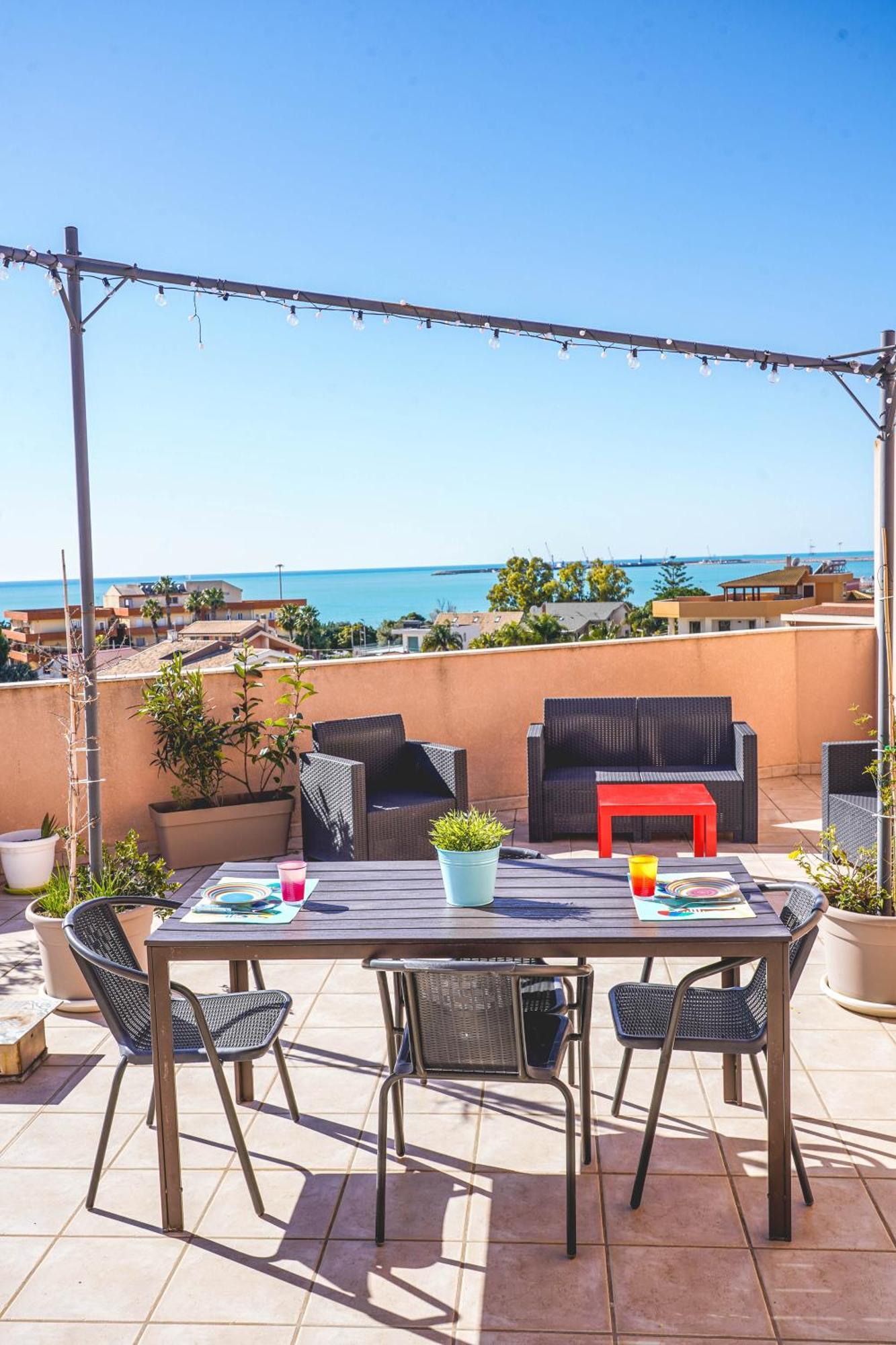 Attico Terrazza Cielomare Seaview Apartment Поцало Екстериор снимка