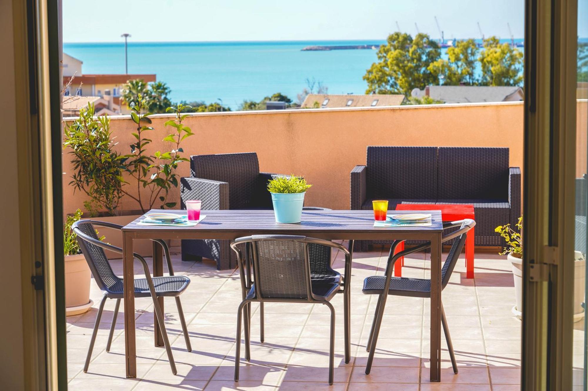 Attico Terrazza Cielomare Seaview Apartment Поцало Екстериор снимка